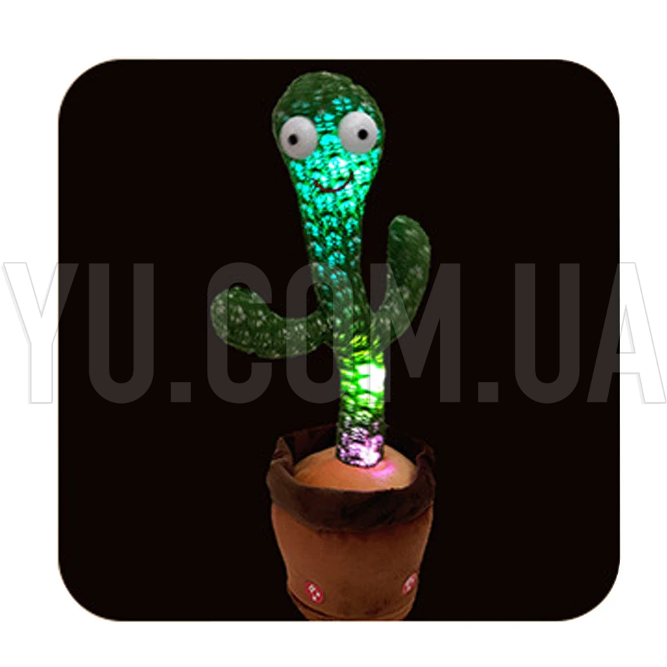 Танцюючий та співаючий кактус із підсвічуванням Dancing Cactus 120 пісень Танцюючий та співаючий кактус із підсвічуванням Dancing Cactus 120 пісень